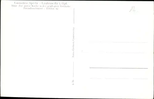 Ak Grafenwöhr in Bayern, Gaststätte Specht am Marktplatz, Innenansicht