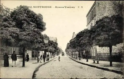 Ak Montrouge Hauts de Seine, Avenue Verdier, Straßenpartie
