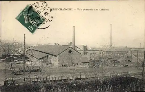 Ak Saint Chamond Loire, Vue générale des Aciéries