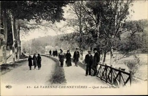 Ak La Varenne Chennevieres Val de Marne, Quai Saint Hilaire