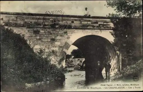 Ak La Chapelaude Allier, Les 3 Ponts