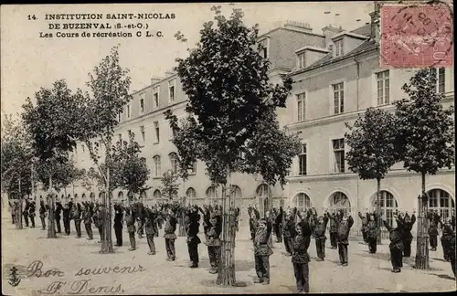 Ak Hauts de Seine Frankreich, Institution Saint Nicolas de Buzenval, Les Cours de recreation