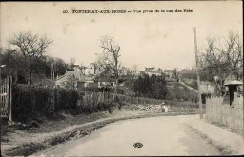 Ak Fontenay aux Roses Hauts de Seine, Vue prise de la rue des Pres