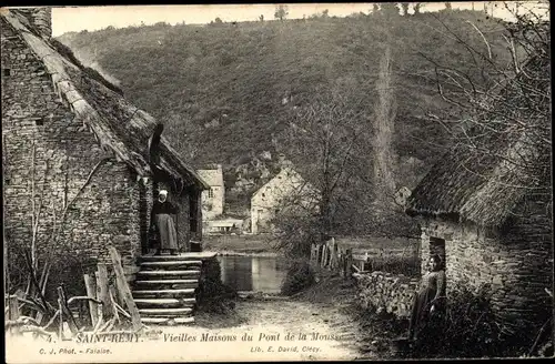 Ak Saint Remy Calvados, Vieilles Maisons du Pont de la Mousse