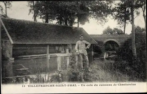 Ak Villefranche Saint Phal Yonne, Ruisseau de Chantereine