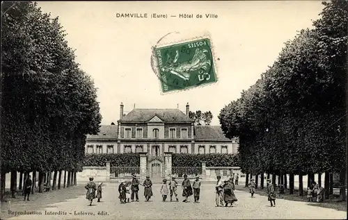 Ak Damville Eure, Hotel de Ville