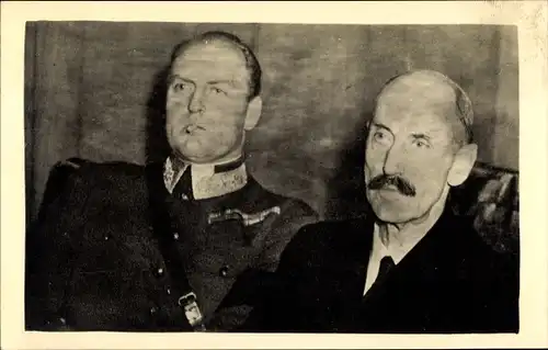Foto Ak König Haakon VII von Norwegen, Kronprinz Olav