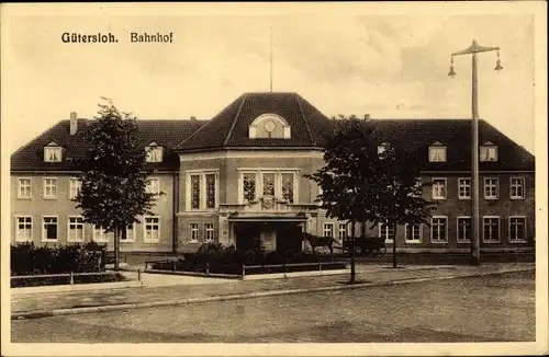 Ak Gütersloh in Westfalen, Bahnhof