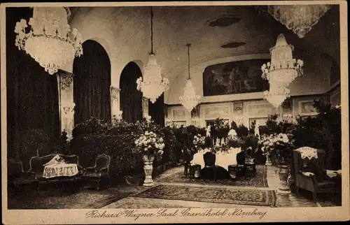 Ak Nürnberg in Mittelfranken, Richard Wagner Saal Grandhotel