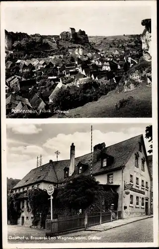 Ak Pottenstein in Oberfranken, Gasthof und Brauerei Leo Wagner