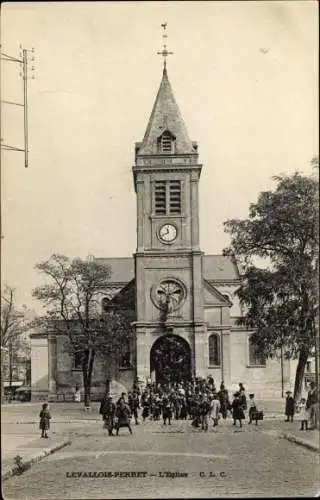 Ak Levallois Perret Hauts de Seine, L'Eglise