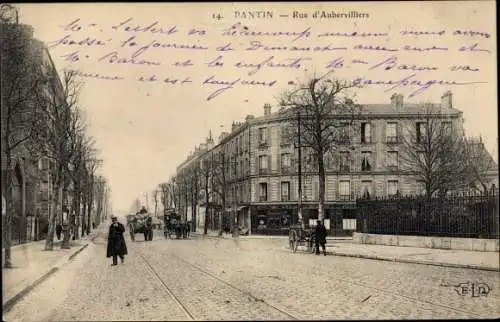 Ak Pantin Seine Saint Denis, Rue d'Aubervilliers