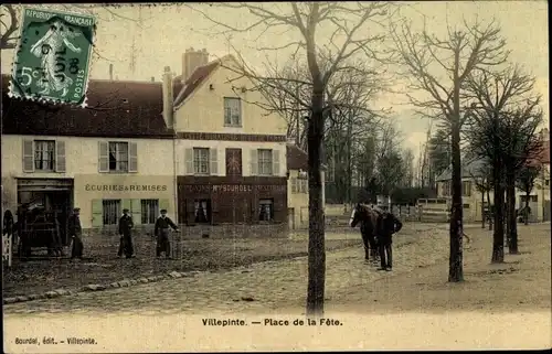 Ak Villepinte Seine-Saint-Denis, Place de la Fete