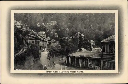 Ak Simla Shimla Himachal Pradesh Indien, Street Scene Lawries Hotel