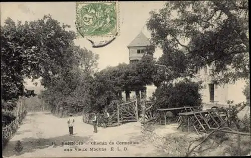 Ak Sannois Val d’Oise, Chemin de Cormeilles aux Vieux Moulins