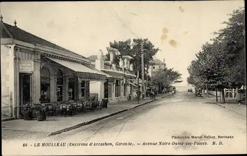 Ak Le Moulleau Gironde, Avenue Notre Dame des Passes