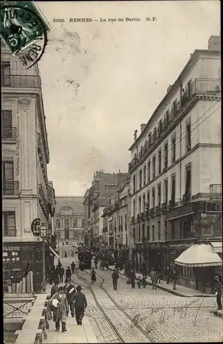 Ak Rennes Ille et Vilaine, Rue du Berlin