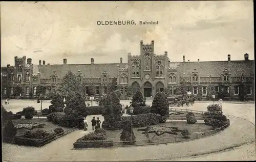 Ak Oldenburg in Niedersachsen, Bahnhof