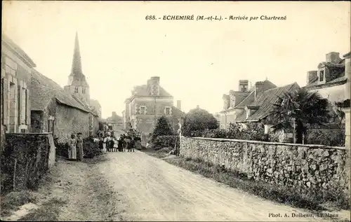 Ak Échemiré Maine et Loire, Arrivee par Chartrene