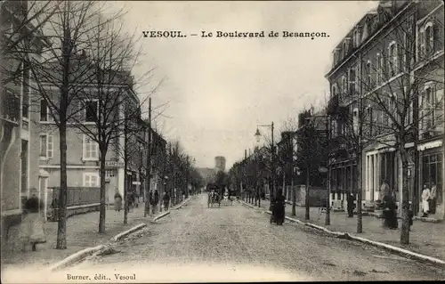 Ak Vesoul Haute Saone Frankreich, Le Boulevard de Besancon