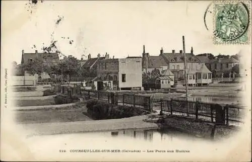 Ak Courseulles sur Mer Calvados, Les Parcs aux Huitres