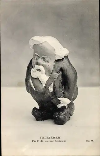Ak Armand Fallieres, Plastik von P. E. Gairaud