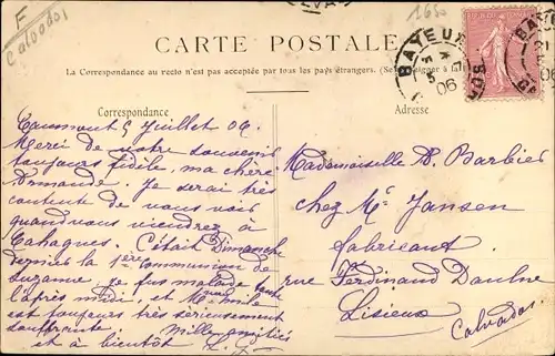 Ak Livry le Vieux Calvados, Le Bourg, Postes et Telegraphes