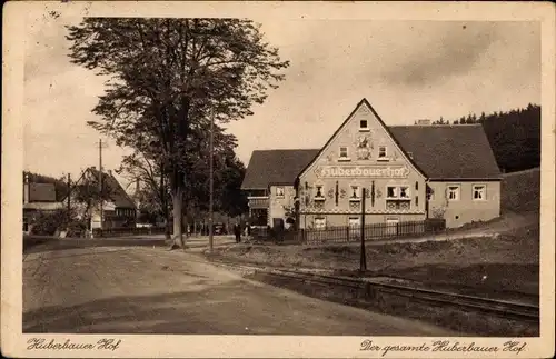 Ak Herold Thum im Erzgebirge Sachsen, Fremdenheim und Sommerfrische Huberhauer Hof, Totale