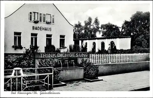 Ak Bad Hönningen am Rhein, Gesundbrunnen, Badehaus