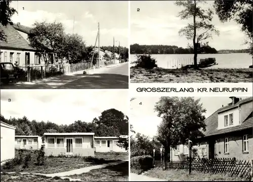 Ak Großzerlang Rheinsberg in Brandenburg, Ortsteil Kolonie, Bootshafen, Bungalowsiedlung, FDGB Heim