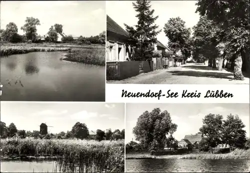 Ak Neuendorf Teupitz, Mühle, See, Straße, Ort