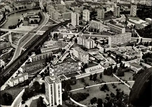 Ak Berlin Tiergarten, Fliegeraufnahme, Hansaviertel