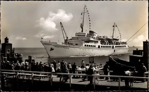Ak Nordseeheilbad Cuxhaven, Dampfschiff Wappen von Hamburg, HADAG