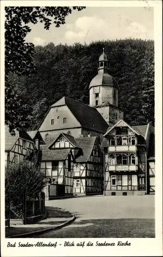 Ak Bad Sooden Allendorf in Hessen, Blick auf die Kirche