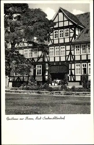 Ak Bad Sooden Allendorf an der Werra Hessen, Gasthof zur Krone, Thorstr. 3