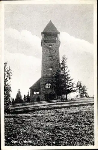 Ak Dransfeld in Niedersachsen, Gaußturm auf dem Hohen Hagen