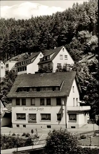 Ak Willingen im Upland Waldeck Hessen, Gasthof Zur alten Post