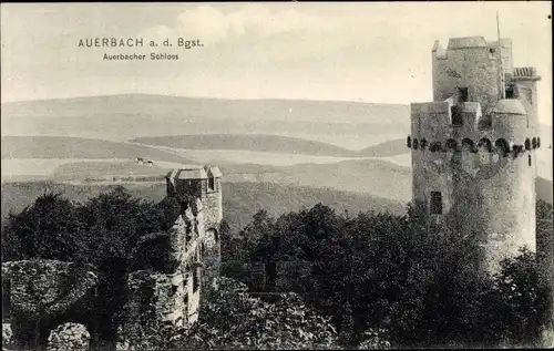 Ak Auerbach Bensheim an der Bergstraße Hessen, Schloss