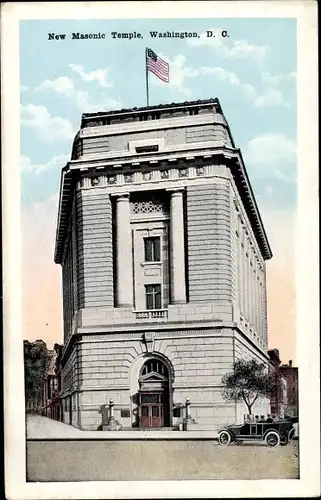 Ak Washington D.S. USA, New Masonic Temple