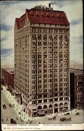 Ak Chicago Illinois, Masonic Temple
