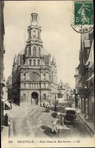 Ak Trouville Calvados, Notre Dame de Bon Secours