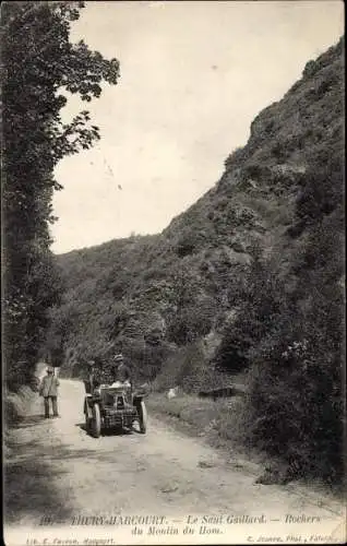 Ak Thury Harcourt Calvados, Le Saut Gaillard, Rochers du Moulin du Hom