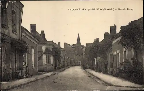 Ak Vauchrétien Maine et Loire, Rue du Bourg