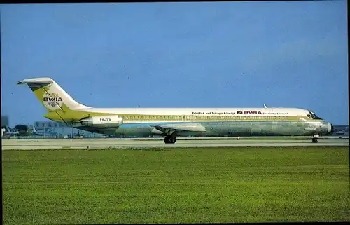 Ak Indisches Passagierflugzeug, BWIA International, McDonnell Douglas DC-9-51