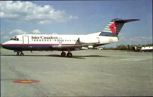 Ak Kanadisches Passagierflugzeug, Inter Canadian, Fokker F.28-1000