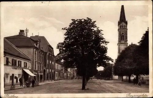 Ak Plattling in Niederbayern, Preysingplatz, Kirchturm