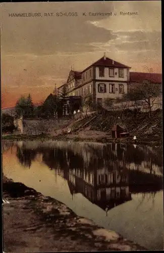 Ak Hammelburg in Unterfranken Bayern, Rat. Schloss, Bezirksamt, Rentamt