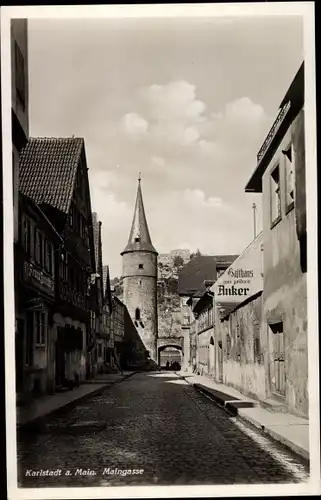 Ak Karlstadt am Main Unterfranken, Maingasse, Gasthaus zum goldnen Anker