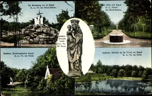 Ak Oesdom Heiloo Nordholland Niederlande, Kruisberg, Kruiswegstation Kapel