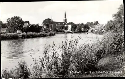 Ak Ilpendam Waterland Nordholland Niederlande, Het Oude Kanaal met Havenpad